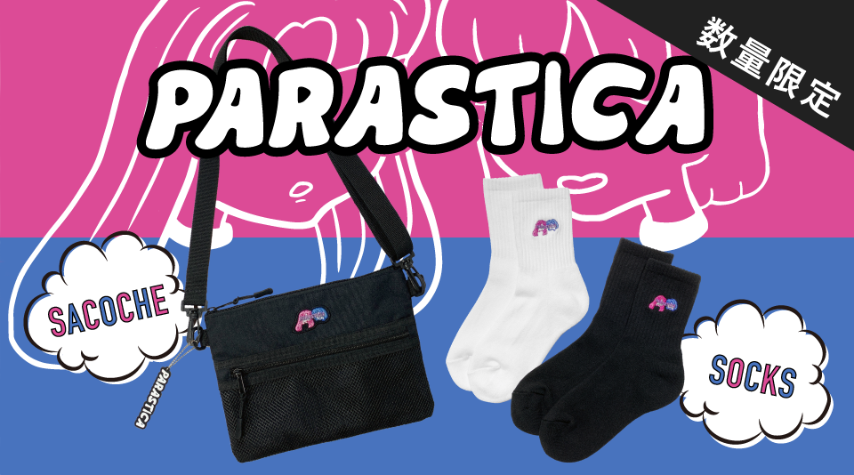 【PARASTICA】ワンポイント刺繍のソックス、サコッシュが販売開始!!