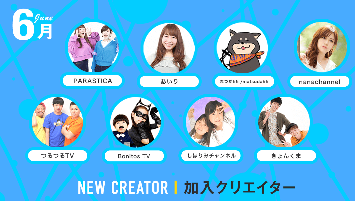 8組のクリエイターのプロフィールが掲載されました！